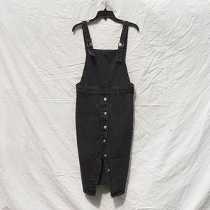 Topshop black denim dress size 10